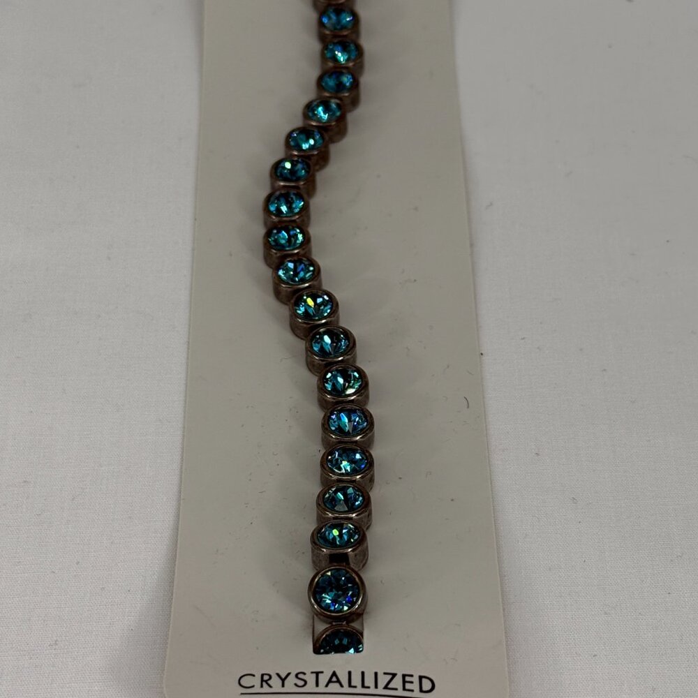 Swarovski Turquoise Tennis Bracelet - Picture 7 of 8